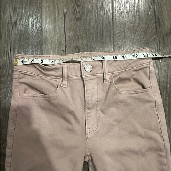 American Eagle Pants Super Stretch Dusty Pink Mauve Hi-Rise Jegging Jeans Size 6 - Picture 9 of 12